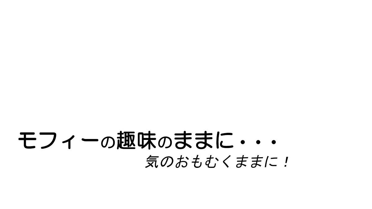 モフィーの趣味のままに・・・気のおもむくままに！